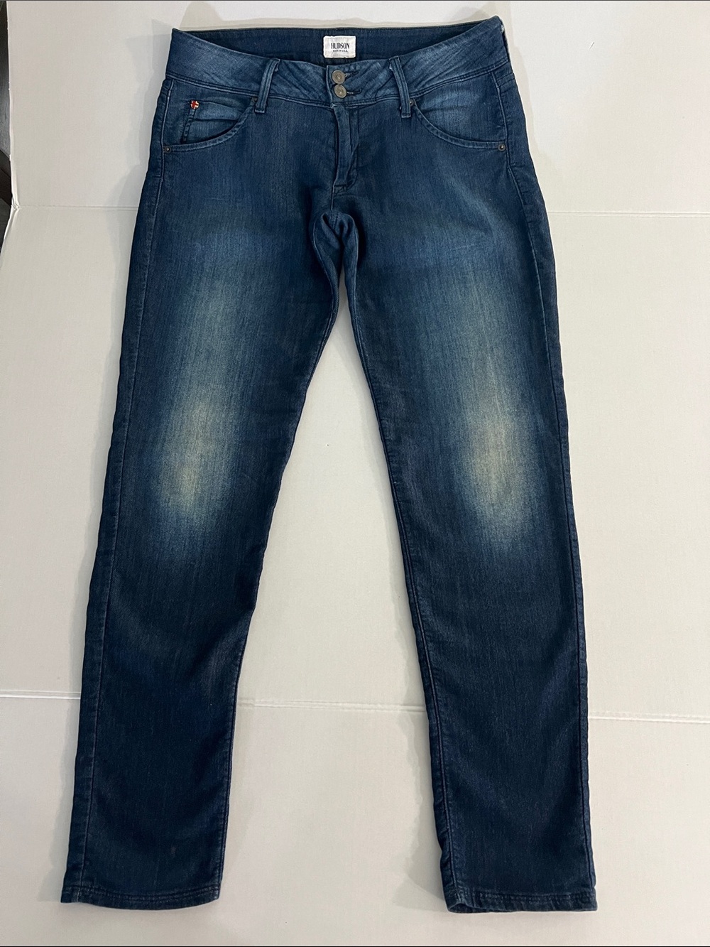 Y2K HUDSON JEANS LOW RISE BACK FLAP ULTRA COMFORTABLE LOUNGE JEANS SIZE 29